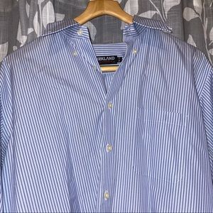 Pinstripe Button Down Long Sleeve Shirt